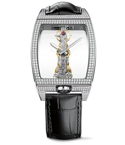 Replica Corum Golden Bridge Classic White Gold Diamonds Watch B113/03198 - 113.162.69/0F01 0000